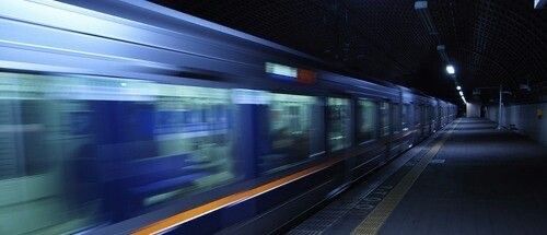 a train moving